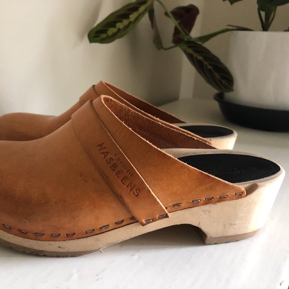Swedish Hasbeens Tan Leather Mules - Picture 5 of 5